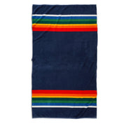 Pendleton Oversized Dobby Spa Towel Crater Lake Navy Pendleton