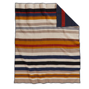 Pendleton Bridger Wool Throw With Carrier Boulder Stripe Pendleton