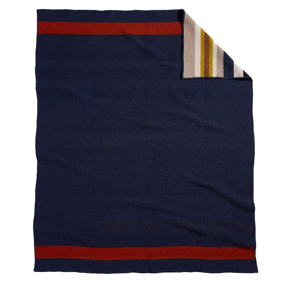 Pendleton Bridger Wool Throw With Carrier Boulder Stripe Pendleton