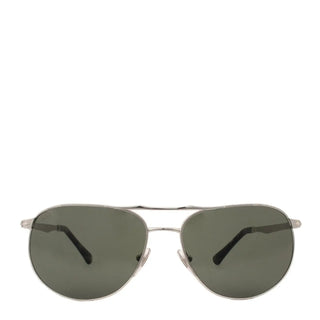 Persol 0PO2455S 518/31 60 Sunglasses Silver / Green Persol