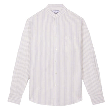 Portuguese Flannel Mao Suave Shirt White / Grey Stripe Portuguese Flannel