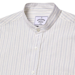 Portuguese Flannel Mao Suave Shirt White / Grey Stripe Portuguese Flannel