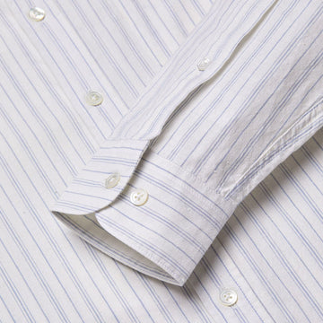 Portuguese Flannel Mao Suave Shirt White / Grey Stripe Portuguese Flannel