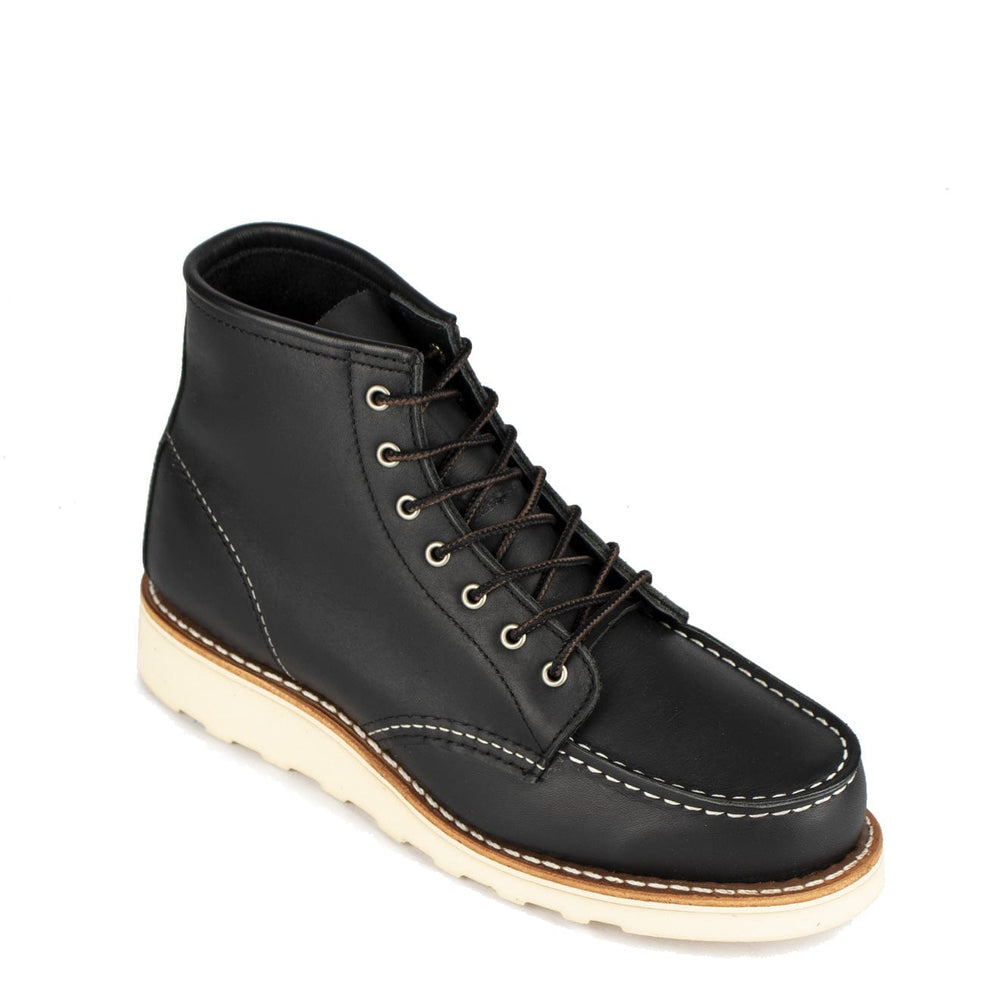 Red Wing Womens 6-Inch Moc Toe Boot Black Boundary Red Wing