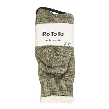 RoToTo Double Face Socks Army Green RoToTo