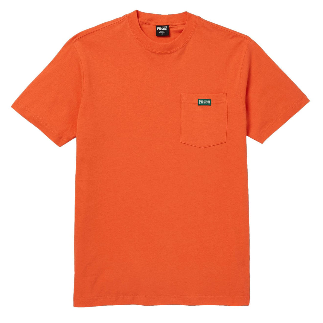 Filson S/S Ranger Solid One Pocket T-Shirt Fast Track Blaze Orange Filson