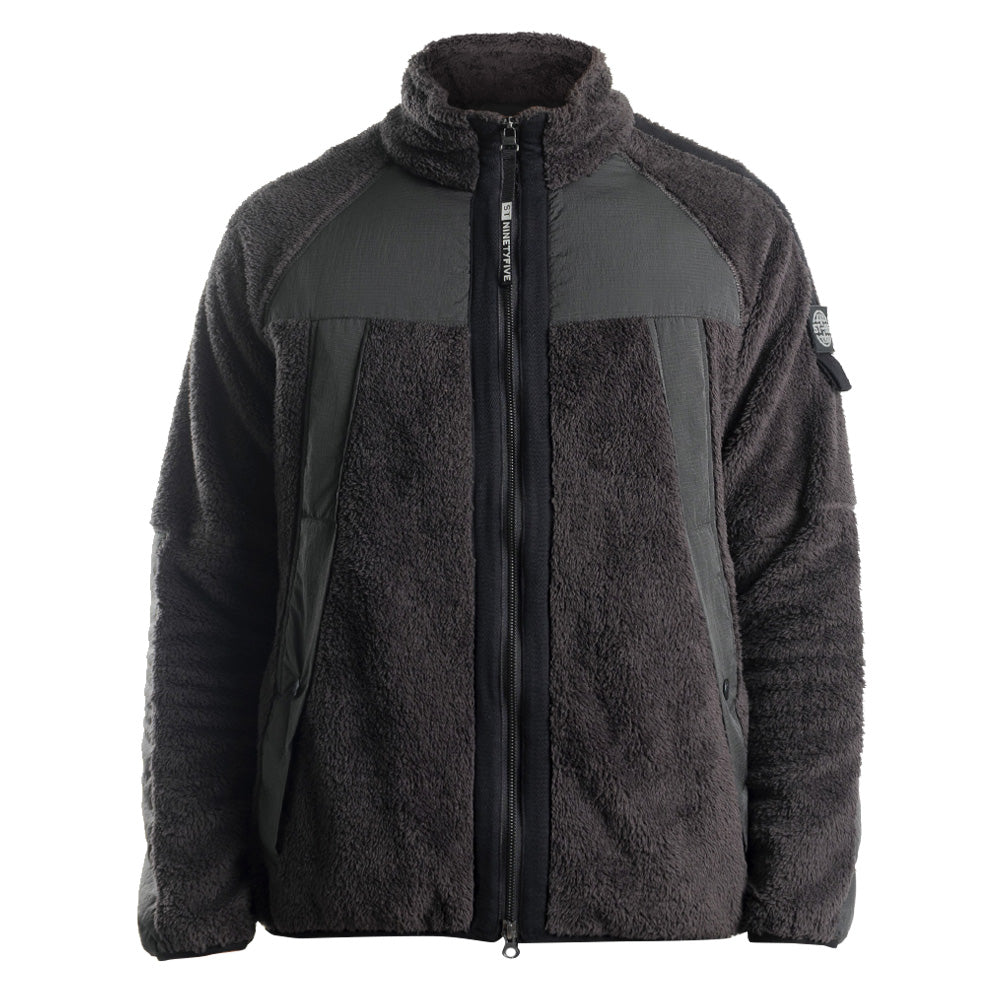 ST95 Zip Fleece Washed Black ST95