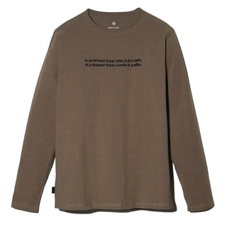 Snow Peak Typography Long Sleeve Tee Brown Snow Peak