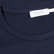 Sunspel Long Sleeve Crew Neck T-Shirt Navy Sunspel