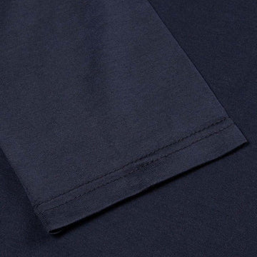 Sunspel Long Sleeve Crew Neck T-Shirt Navy Sunspel