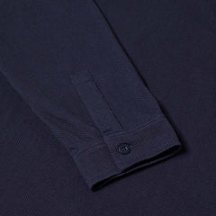 Sunspel Long Sleeved Riviera Polo Navy Sunspel