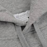 Sunspel Loopback Overhead Hoody Grey Melange Sunspel