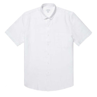 Sunspel SS Linen Shirt White Sunspel