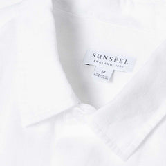 Sunspel SS Linen Shirt White Sunspel