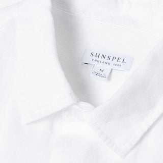 Sunspel SS Linen Shirt White Sunspel