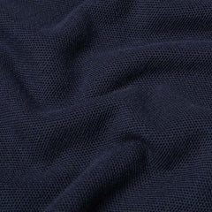 Sunspel Fine Knit Polo Shirt Navy Sunspel