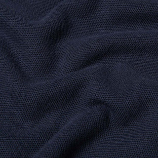Sunspel Fine Knit Polo Shirt Navy Sunspel