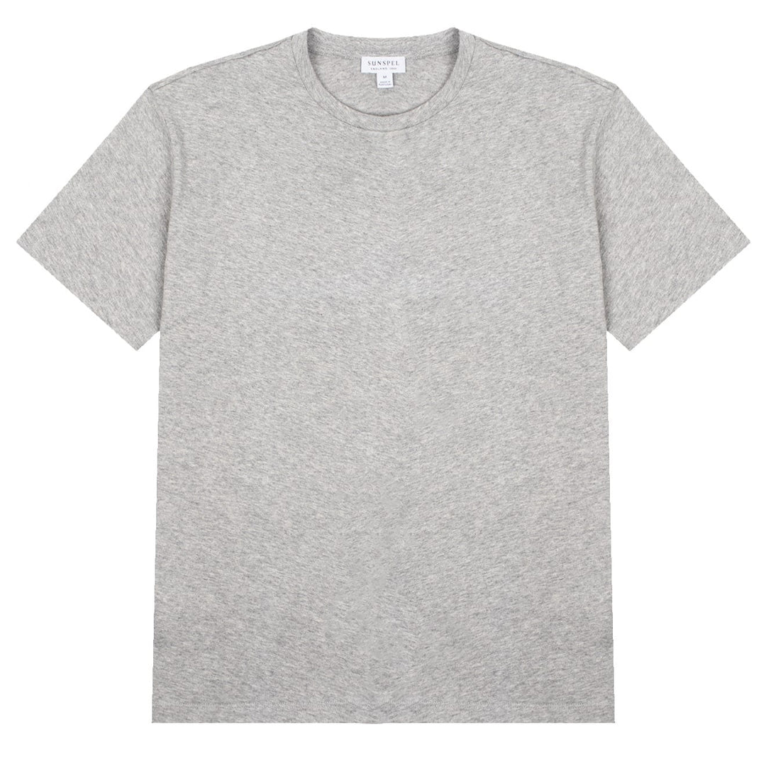 Sunspel Womens Boy Fit T-Shirt Grey Melange Sunspel