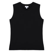 Sunspel Womens Boy Fit Tank T-Shirt Black Sunspel