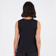Sunspel Womens Boy Fit Tank T-Shirt Black Sunspel