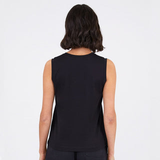 Sunspel Womens Boy Fit Tank T-Shirt Black Sunspel