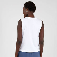 Sunspel Womens Boy Fit Tank T-Shirt White Sunspel