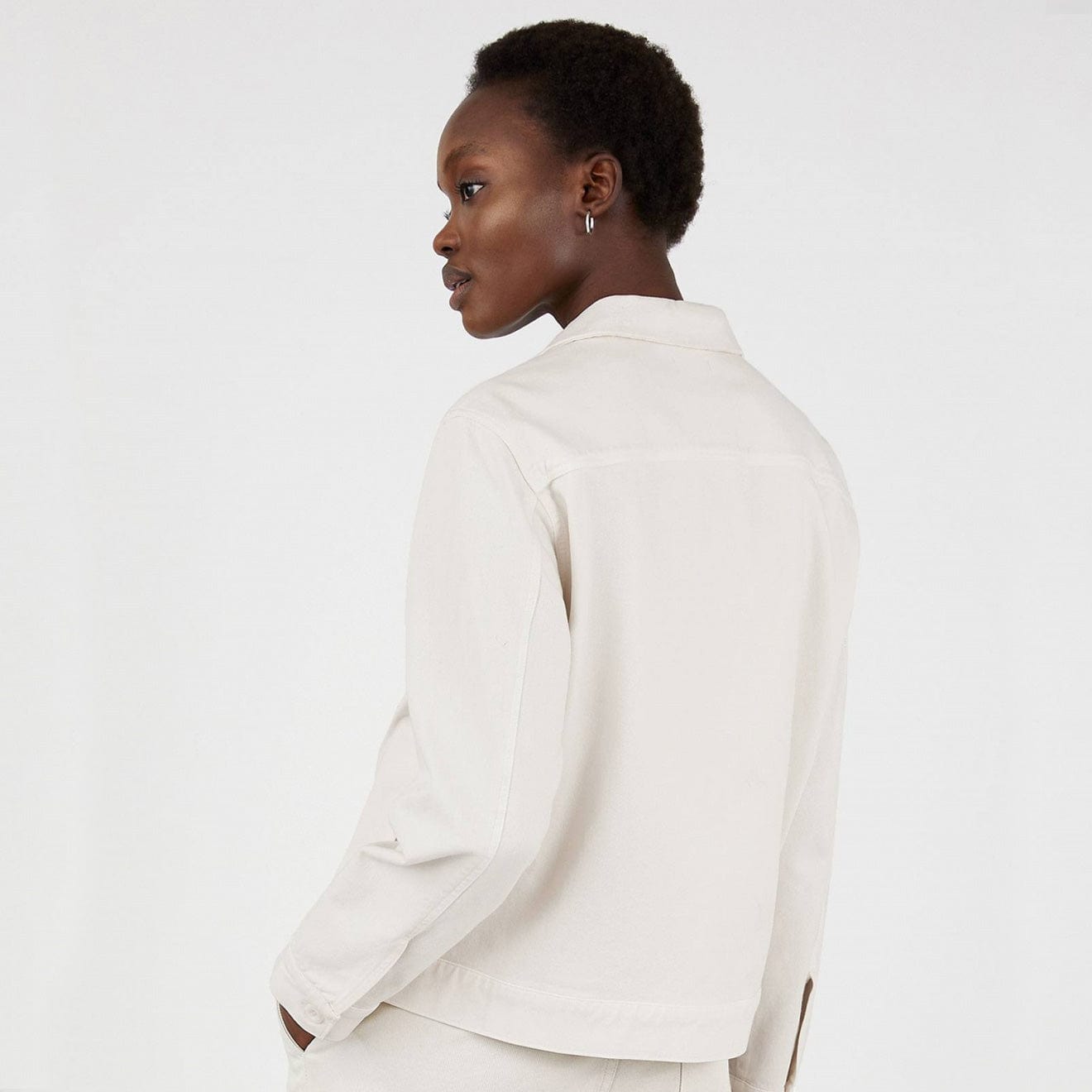 Sunspel Womens Chore Jacket Chalk Sunspel