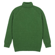 Sunspel Womens Chunky Roll Neck Jumper Bright Green Sunspel