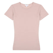 Sunspel Womens Classic T-Shirt Shell Pink Sunspel
