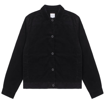 Sunspel Womens Corduroy Boxy Jacket Black Sunspel