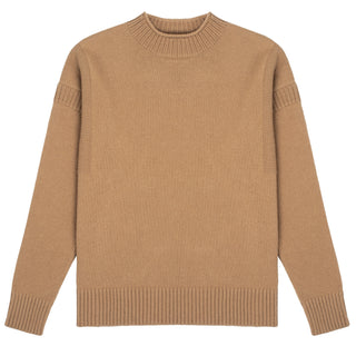 Sunspel Womens Fisherman Jumper Camel Sunspel