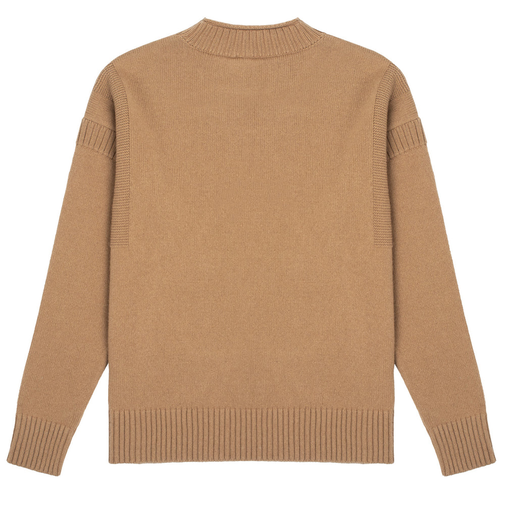 Sunspel Womens Fisherman Jumper Camel Sunspel