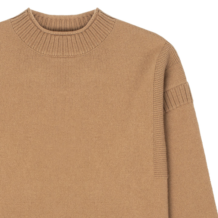 Sunspel Womens Fisherman Jumper Camel Sunspel