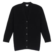 Sunspel Womens Lambswool Cardigan Black Sunspel