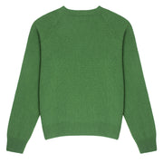 Sunspel Womens Lambswool Crew Neck Jumper Bright Green Sunspel