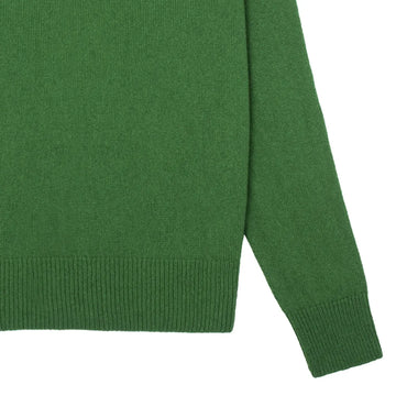Sunspel Womens Lambswool Funnel Neck Jumper Bright Green Sunspel
