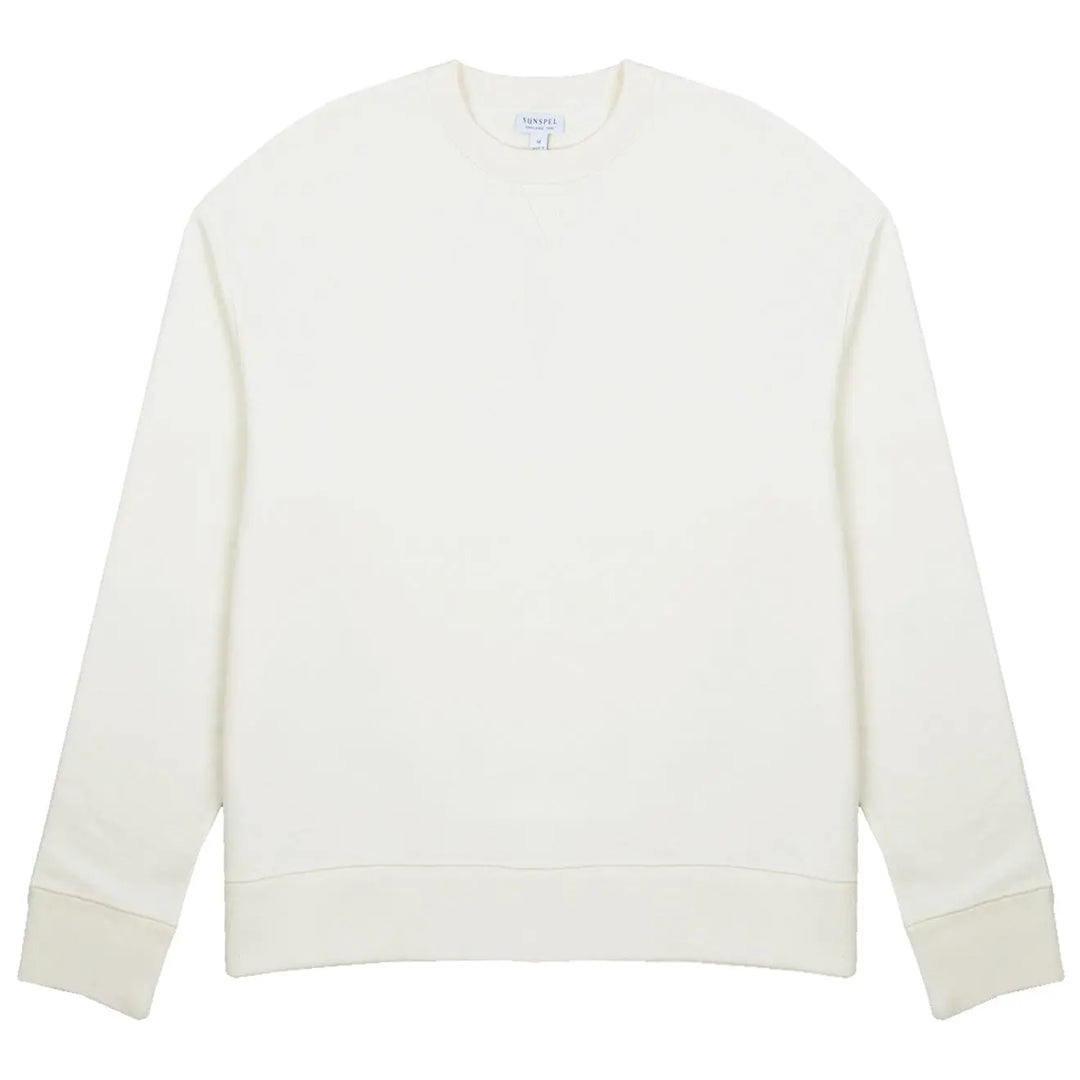 Sunspel Womens Loopback Sweatshirt Archive White Sunspel