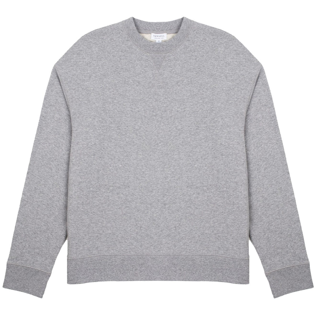 Sunspel Womens Loopback Sweatshirt Grey Melange Sunspel