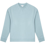 Sunspel Womens Loopback Sweatshirt Storm Blue Sunspel