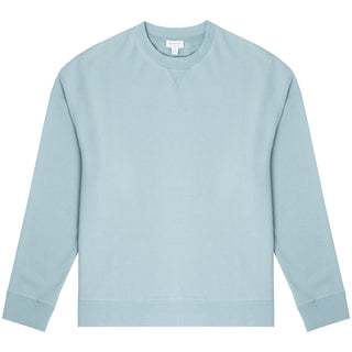 Sunspel Womens Loopback Sweatshirt Storm Blue Sunspel