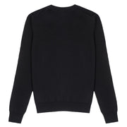 Sunspel Womens Merino Silk Crew Neck Jumper Black Sunspel