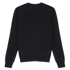 Sunspel Womens Merino Silk Crew Neck Jumper Black Sunspel
