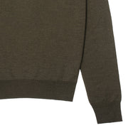 Sunspel Womens Merino Silk Roll Neck Sweater Dark Moss Sunspel