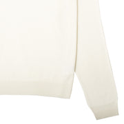 Sunspel Womens Merino Silk Roll Neck Sweater Ivory Sunspel
