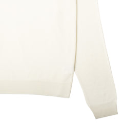 Sunspel Womens Merino Silk Roll Neck Sweater Ivory Sunspel