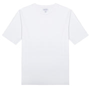 Sunspel Womens Mid Sleeve T-Shirt White Sunspel