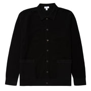 Sunspel Knitted Jacket Black Sunspel