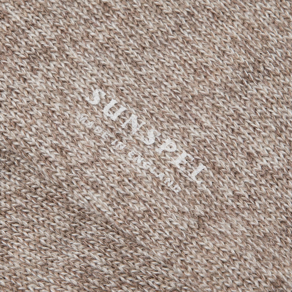 Sunspel Merino Wool Socks Umber Brown Twist Sunspel