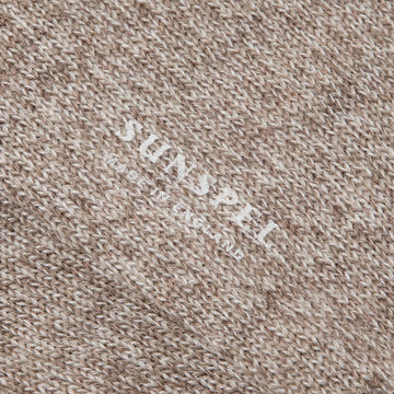 Sunspel Merino Wool Socks Umber Brown Twist Sunspel