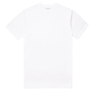 Sunspel Mock Neck T-Shirt White Sunspel